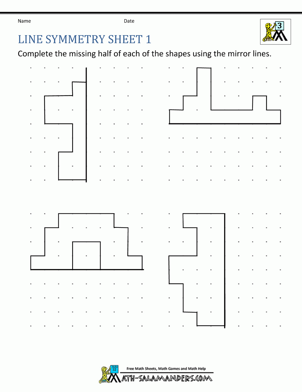 Symmetry Worksheets