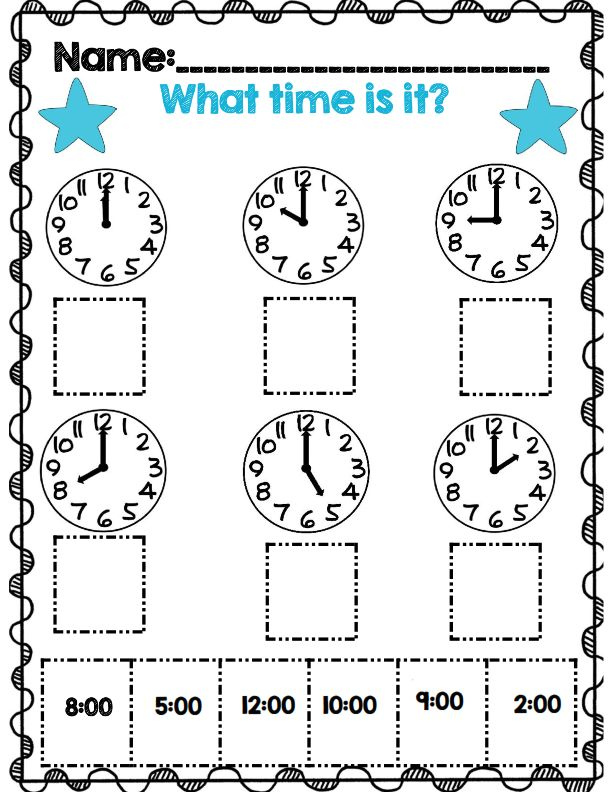 Common Core Telling Time Worksheets