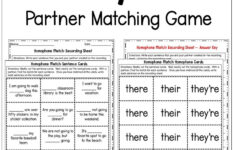 There Their And They re Grammar Homophones Homophones English