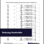 These Worksheets Deal With Reducing Common Fractions To Lowest Mixed