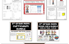 This 5th Grade Math Bundle Features All The Common Core Standards With