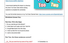 To Too Or Two Commonly Confused Words Homophones Homonyms