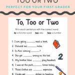 To Too Or Two Worksheet Education Homophones Vocabulary
