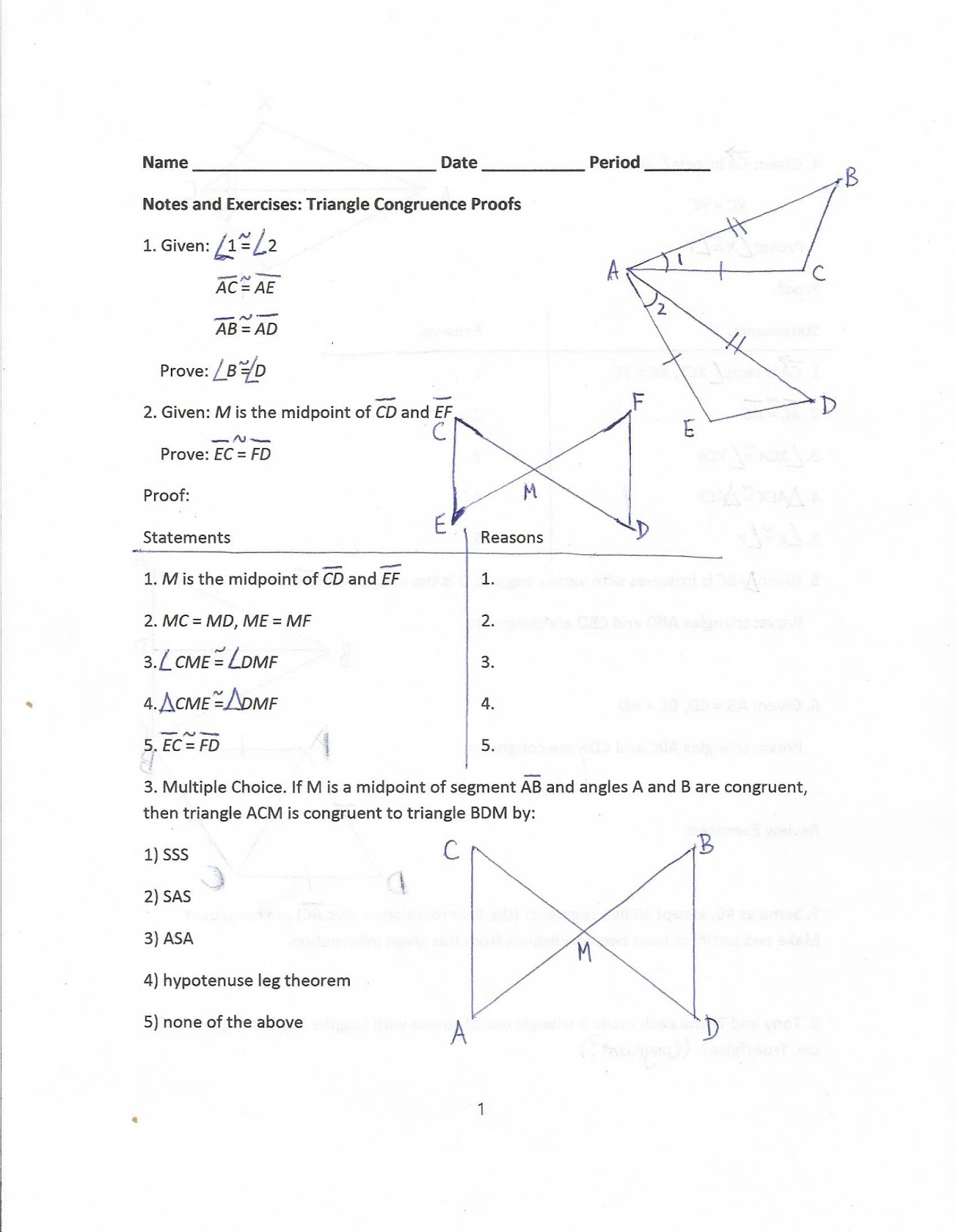 additional triangle proof common core geometry homework answers