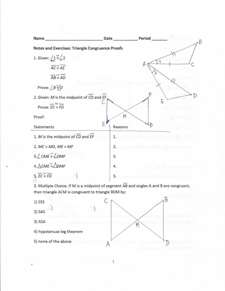 Geometry Common Core Worksheet Answers