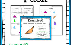 Triangles Lesson Pack Aligned With Common Core 7 G 2 And 7 G 5
