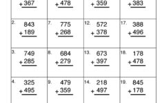 Triple Digit Addition Regrouping Worksheet Have Fun Teaching