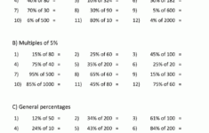 Understanding Percent Worksheet Db excel