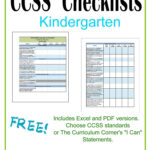 Updated Kindergarten Checklists CCSS AND I Cans The Kinder Corner