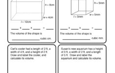 Volume Word Problems 5th Grade Common Core Surface Area Word Problems