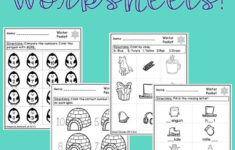 Winter Break Activities Kindergarten Worksheets Common Core Aligned