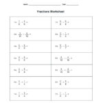 Year 5 Fractions Fractions Worksheets Grade 5 Multiplication Word